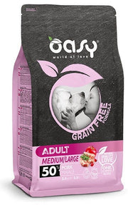 Oasy Grain Free Formula Cibo Secco Maiale Per Cani Adulti Taglia Media/Grande 2,5kg-1