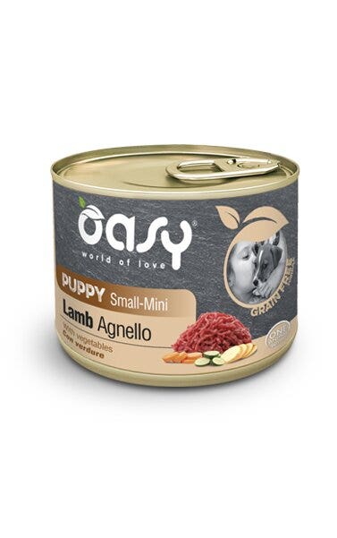 Oasy Grain Free Formula Cibo Umido Agnello Per Cani Cuccioli Taglia Piccola 200g-1