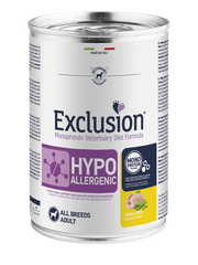 Exclusion Monoprotein Veterinary Diet Formula Hypoallergenic Umido Quaglia/Piselli Per Cani Adulti Lattina 400g-1