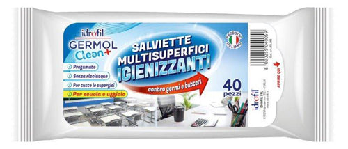 Germol Clean+ Salviettine Multisuperfici Igienizzanti 40 Pezzi