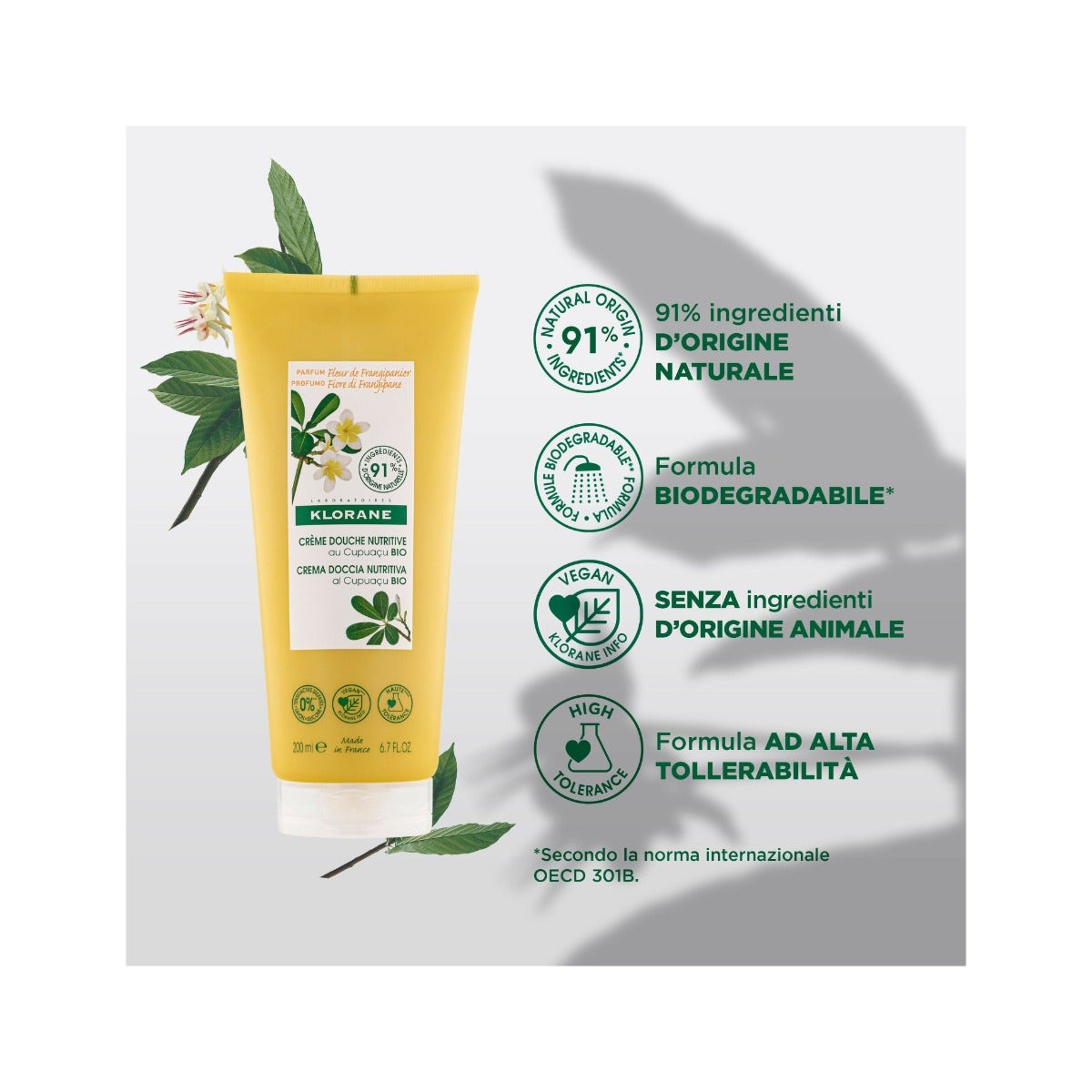 Klorane Crema Doccia Fiore Di Frangipane 200ml-8
