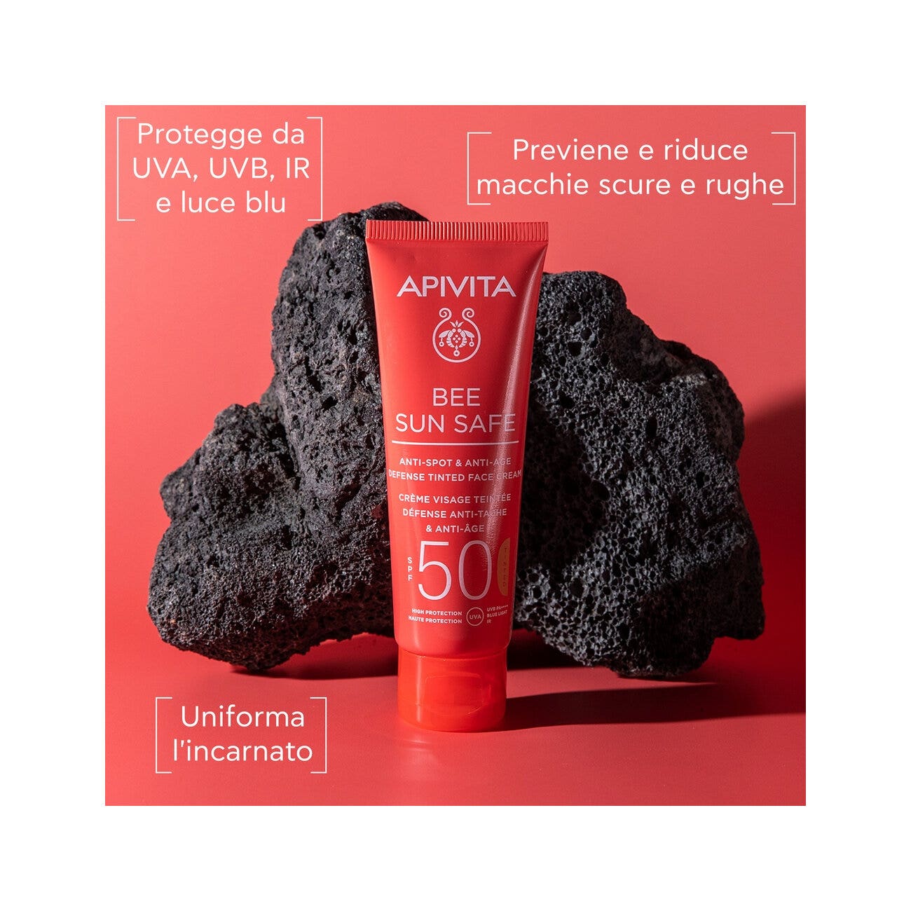 Apivita Bee Sun Safe Crema Viso Colorata SPF50 Anti-Macchia&Anti-Age 50ml-2