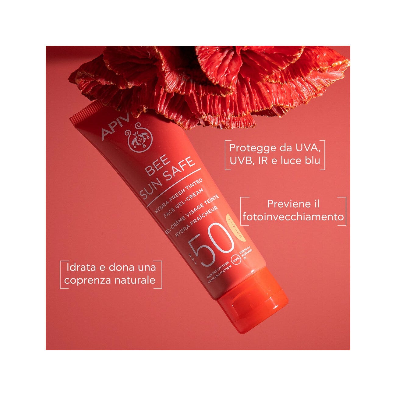 Apivita Bee Sun Safe Hydra Fresh Crema Gel Viso Colorata SPF50 50ml-1