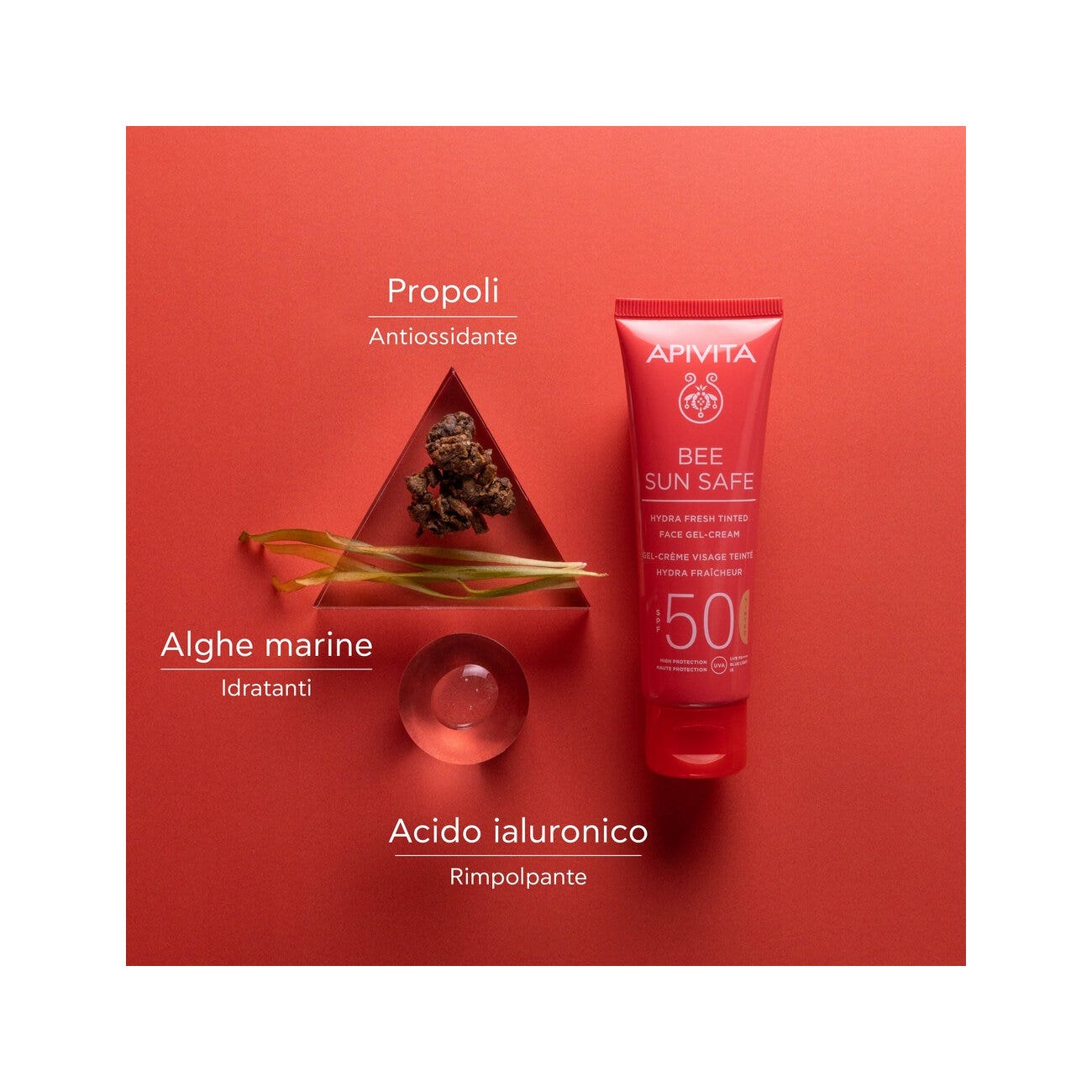 Apivita Bee Sun Safe Hydra Fresh Crema Gel Viso Colorata SPF50 50ml-3