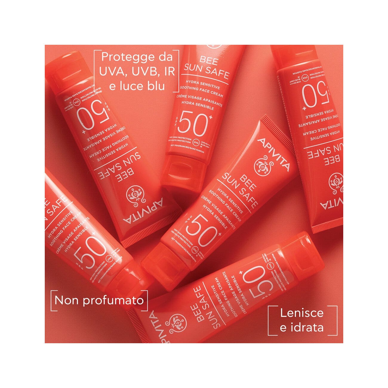 Apivita Bee Sun Safe Crema Viso Lenitiva Hydra Sensitive Pelli Sensibili SPF50+ 50ml-2