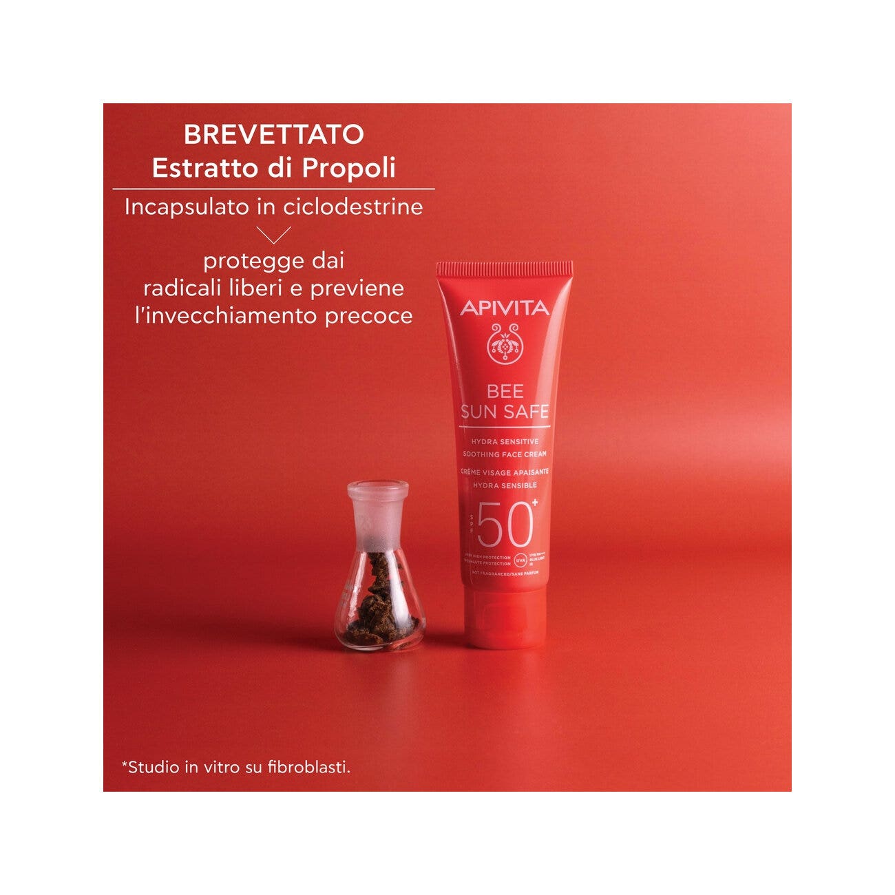 Apivita Bee Sun Safe Crema Viso Lenitiva Hydra Sensitive Pelli Sensibili SPF50+ 50ml-6