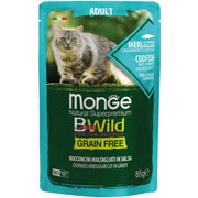 Monge B Wild Grain Free Merluzzo Gamberetti E Ortaggi Cibo Umido Per Gatti Adulti 85g-2