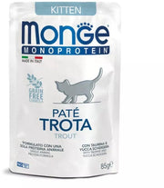 Monge busta monoporzione cat kitten pate trota 85 g-1