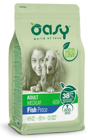 Oasy Lifestage Adult Medium con Pesce Cibo Secco Per Cani 12Kg-1