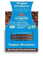 Ultimate Vegan Barretta Proteica Gusto Cioccolato Fondente 24 Pezzi-1
