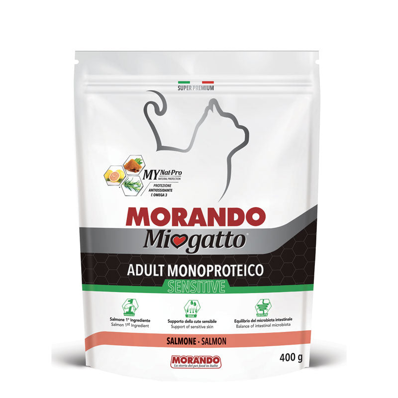 Miogatto Adult Monoproteico Sensitive Croccantini al Salmone per Gatti Adulti 400g