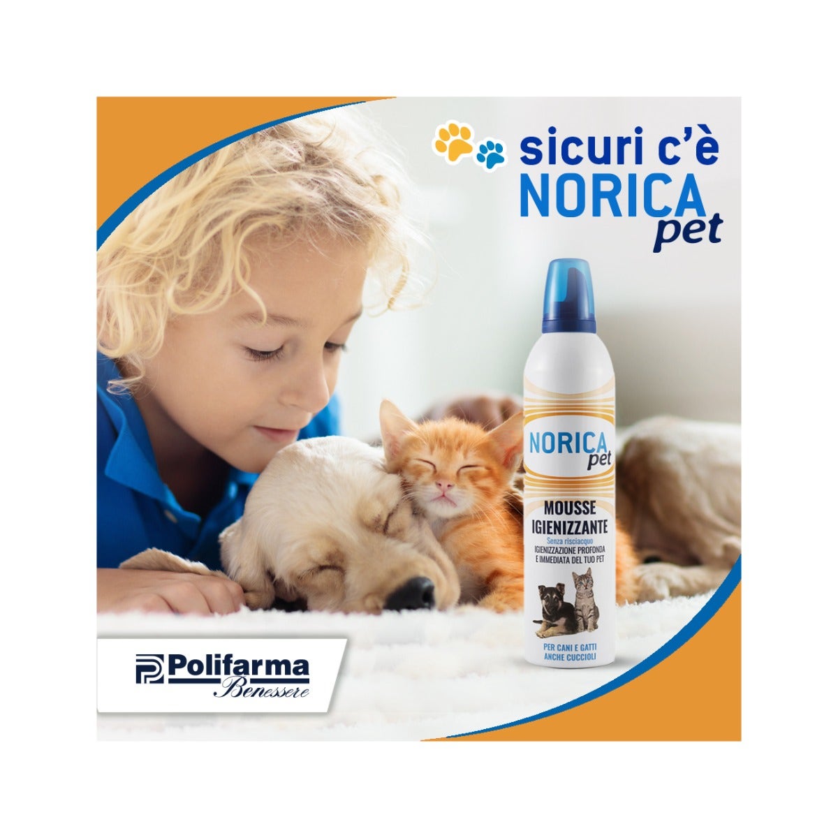 Norica Pet Mousse Igienizzante Per Cani E Gatti 400ml-5