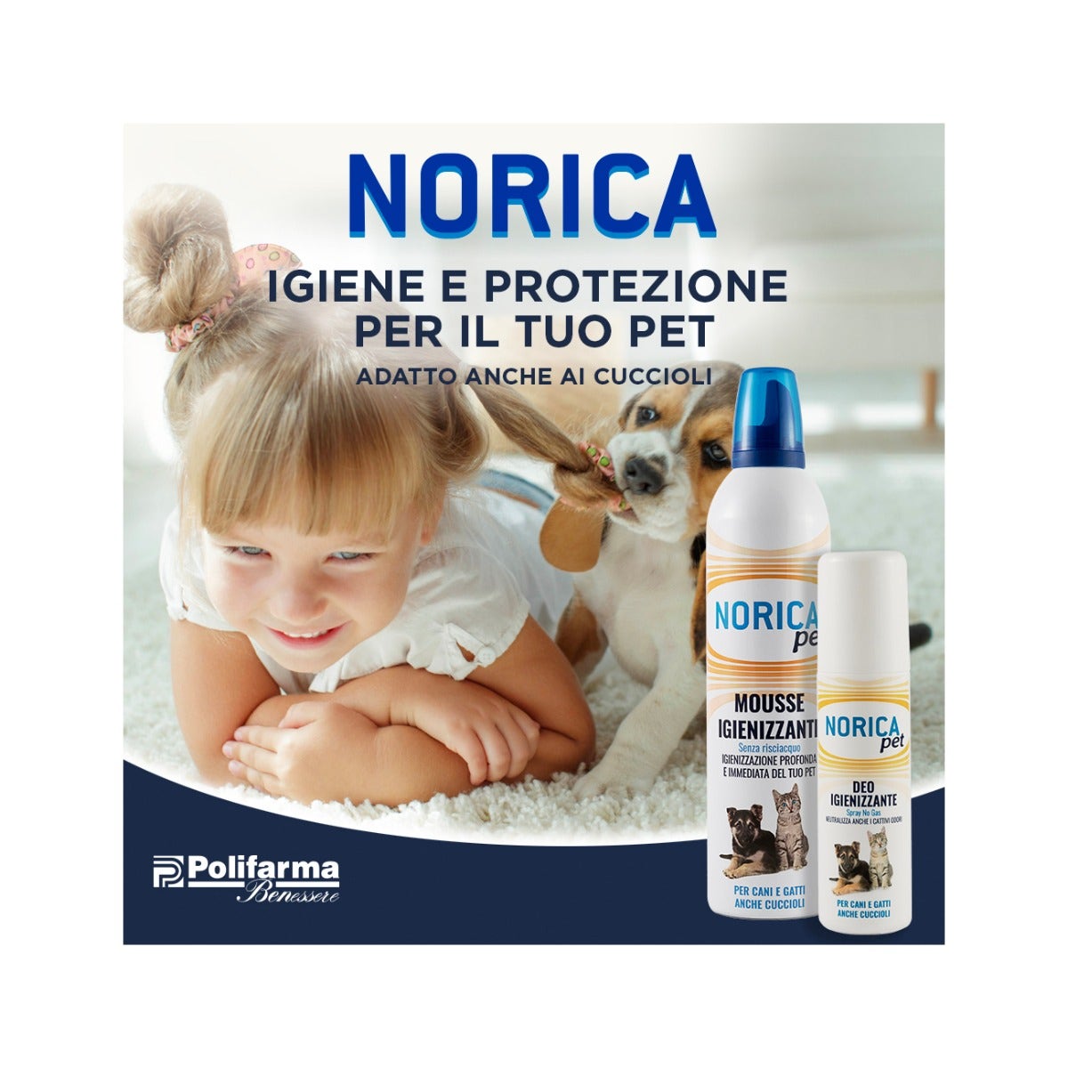 Norica Pet Mousse Igienizzante Per Cani E Gatti 400ml-4