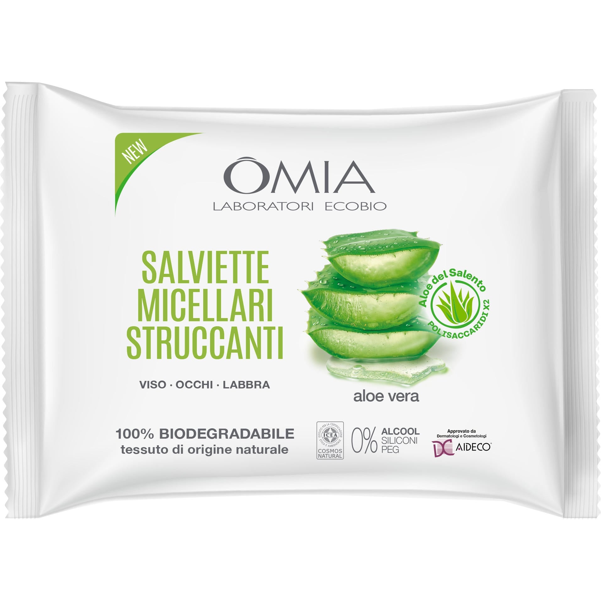 Omia Skincare Salviette Struccanti Aloe Salento 20 Pezzi - 1