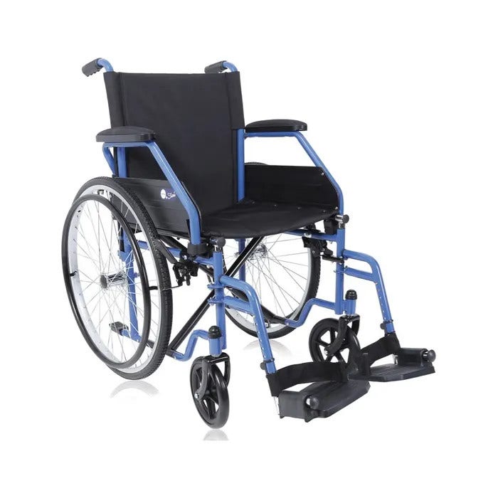 Moretti Ardea Start Carrozzina Pieghevole Ad Autospinta Seduta 40cm Blu CP100B-40-1