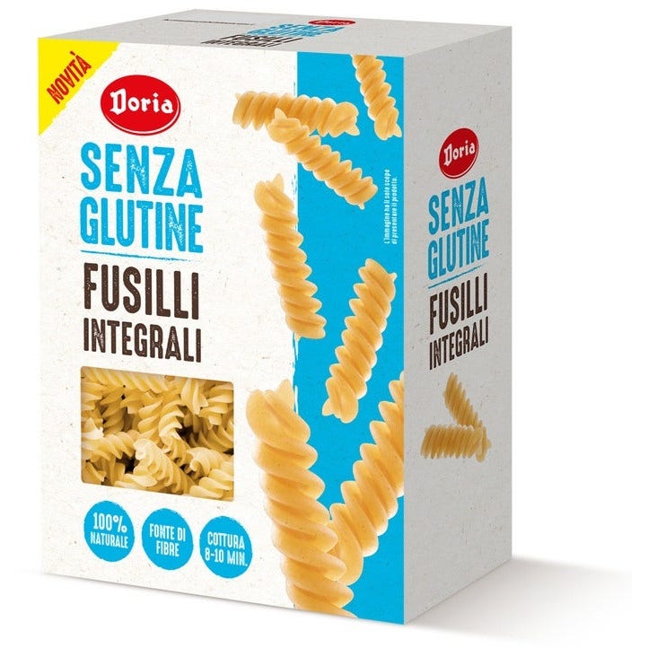 Doria Fusilli Integratori Senza Glutine 400g-2