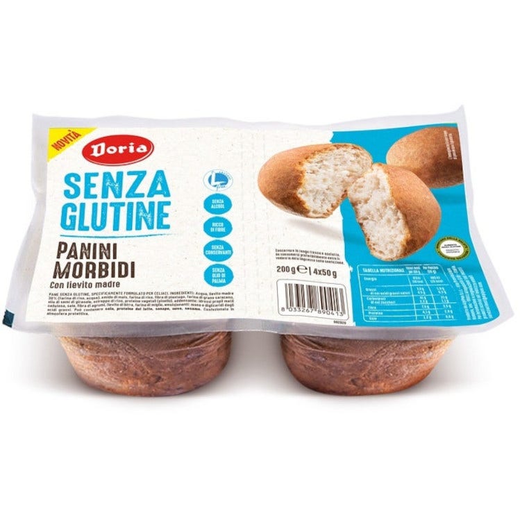 Doria Panini Morbidi Senza Glutine 4x50g-2
