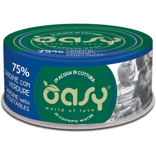 Oasy Wet Cat More Love Sardine con Verdure 70 g