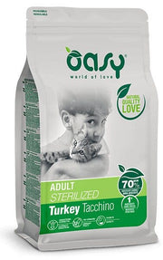 Oasy Lifestage Adult Sterilized Tacchino Cibo Secco Per Gatti 1,5kg-1