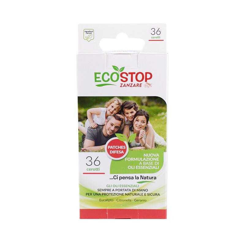 Ecostop Cerotti Antizanzare Con Oli Essenziali 36 Pezzi-1