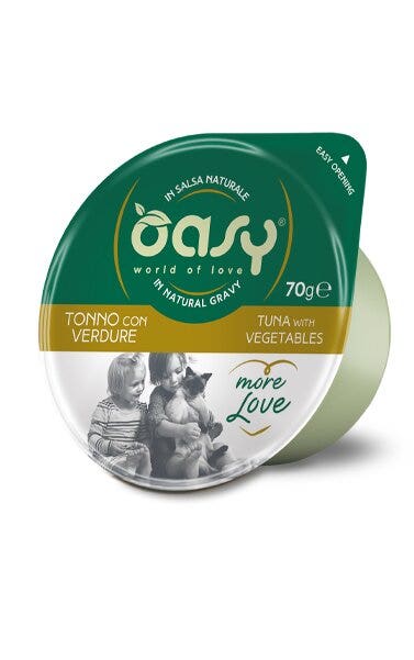 Oasy More Love Gatto Tonno con Verdure 70g-1