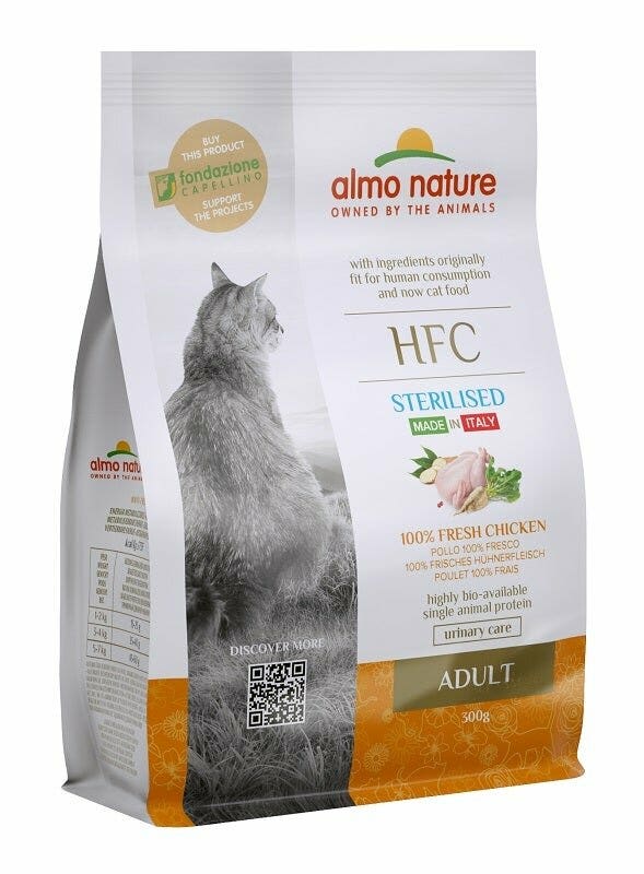 Almo Nature HFC Cibo Secco Pollo Per Gatti Adulti Sterilizzati Sacco 300g-2