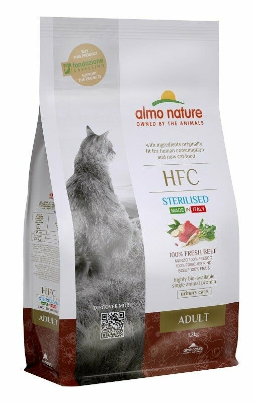 Almo Nature HFC Cibo Secco Manzo Per Gatti Adulti Sterilizzati Sacco 1,2kg-2