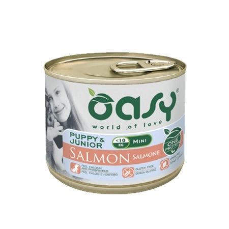 Oasy Wet Dog One Puppy Small/mini Salmone 200 g