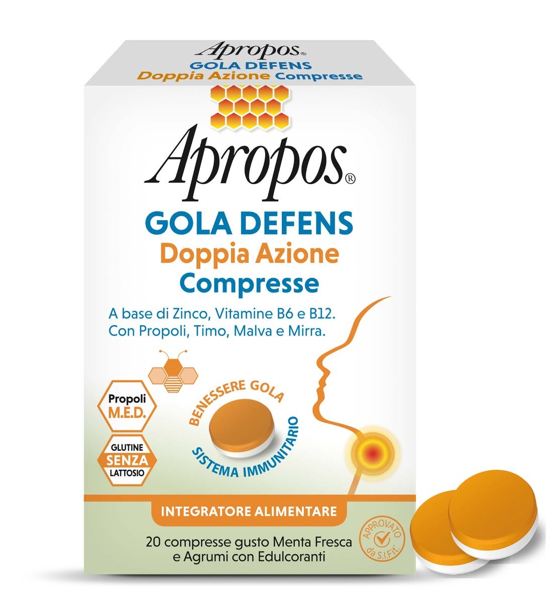 Apropos Gola Defens Doppia Azione 20 Compresse-3
