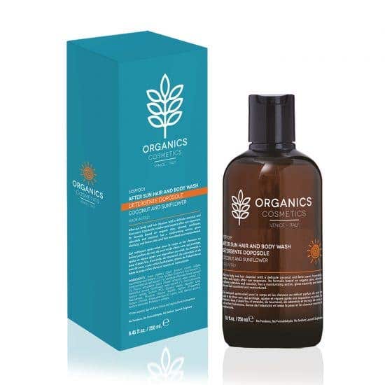 Organics Cosmetics Detergente Doposole Coconut E Sunflower Per Corpo E Capelli 250ml-1