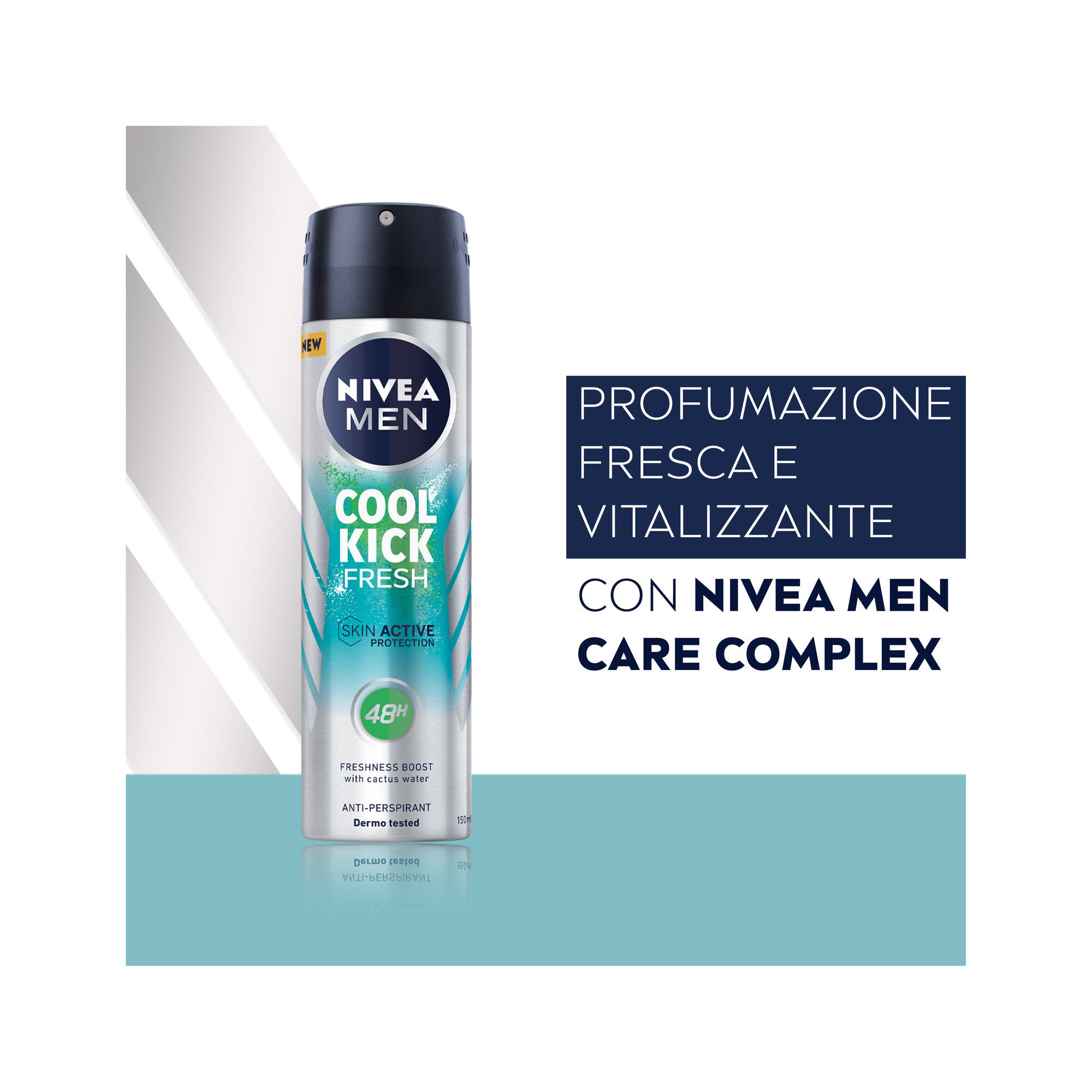 Nivea Men Cool Kick Fresh Deodorante Spray 150ml Antitraspirante Per 48h Di Freschezza-3