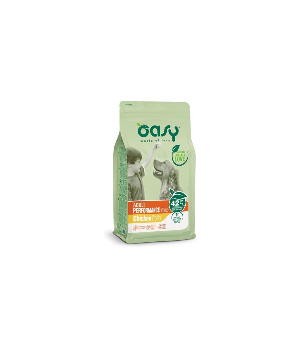 Oasy Cane Adult All Breeds Performance Crocchette Con Pollo Per Cani Sacco 3 Kg-1
