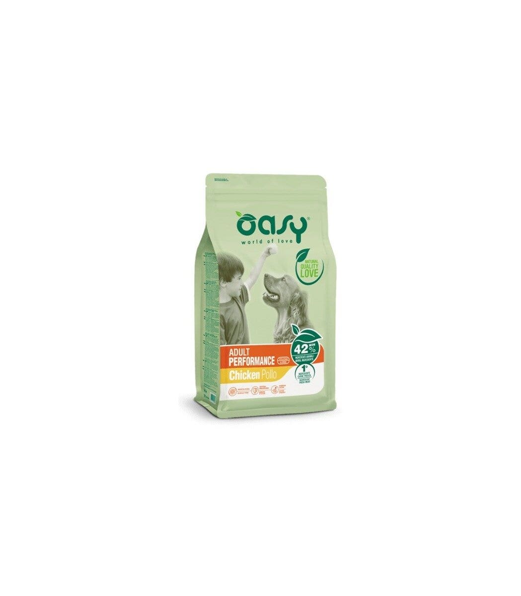 Oasy Cane Adult All Breeds Performance Crocchette Con Pollo Per Cani Sacco 3 Kg-2