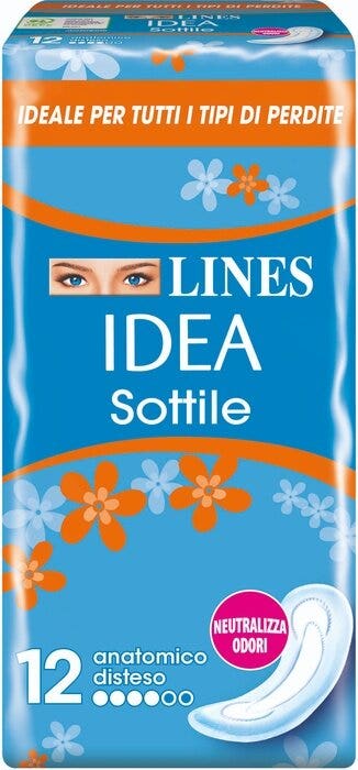 Lines idea Sottile Anatomico 12 Assorbenti-1