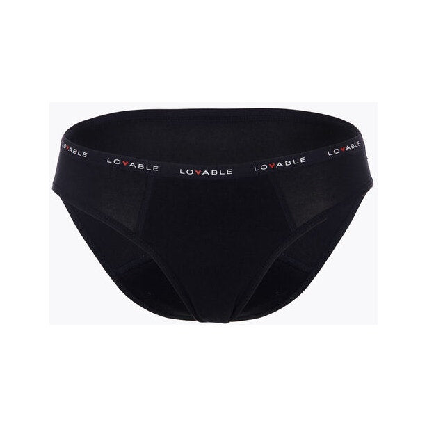 Lovable Period Panties Slip Ciclo In Cotone Lavabile Flusso Medio Taglia Piccola Colore Nero-0