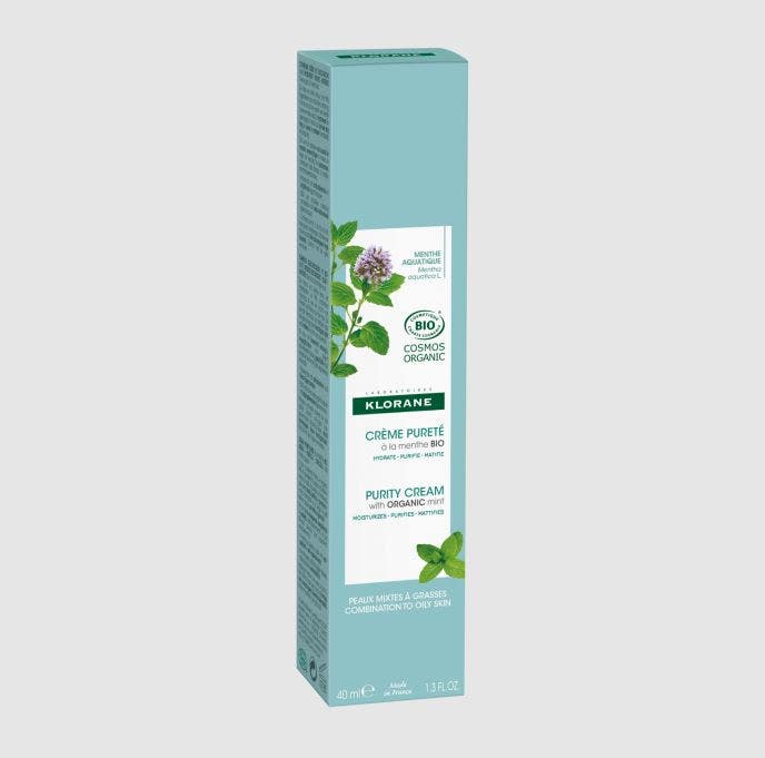 Klorane Crema Purificante Viso Menta Acquatica Bio 40ml-3