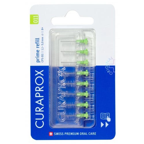Curaprox Cps 01 Scovolino Interdentale Prime Refill Lime/Green 8 Pezzi-1
