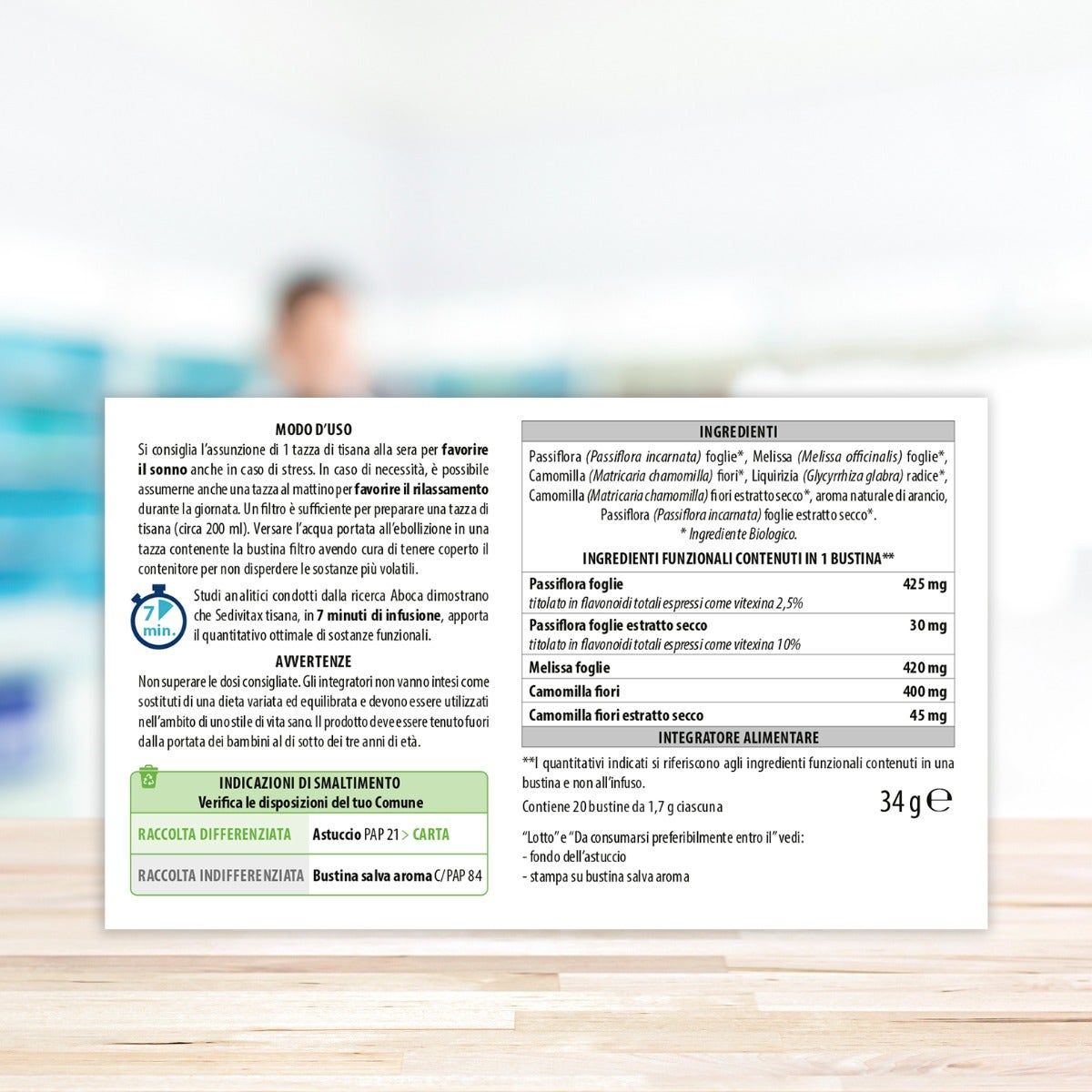 Aboca Sedivitax Tisana 20 Bustine-4