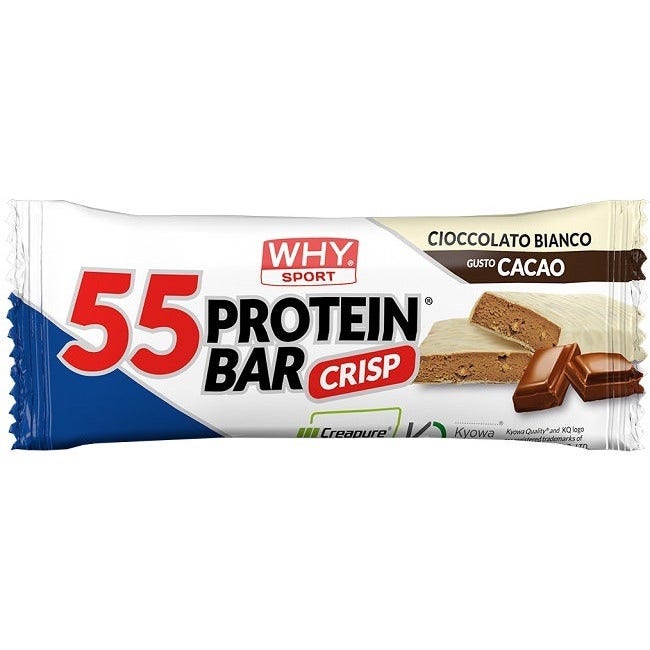 Why Sport 55 Protein Bar Crisp Barretta Cioccolato Bianco Cacao 1 Pezzo-2