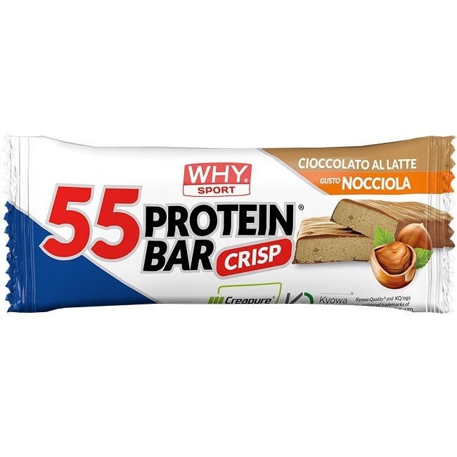Why Sport 55 Protein Bar Crisp Barretta Cioccolato Latte Nocciola 1 Pezzo-2