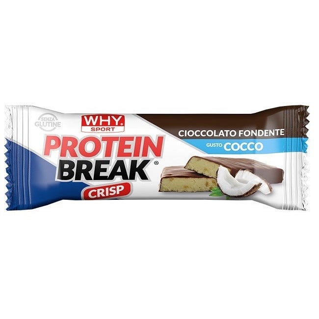 Why Sport Protein Break Crisp Barretta Cioccolato Fondente Cocco 1 Pezzo-2