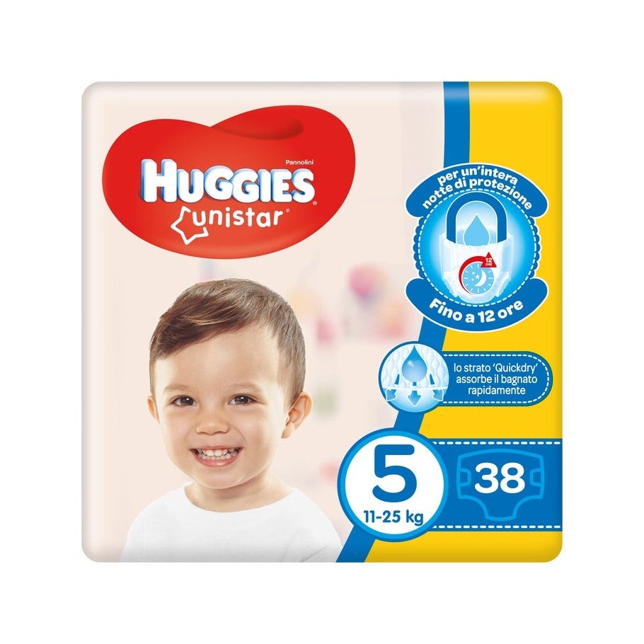 Huggies Unistar Pannolini Taglia 5 Grande 38 Pezzi-2