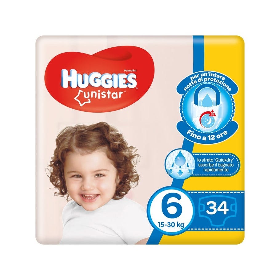 Huggies Unistar Taglia 6 Pannolini  34 Pezzi -2