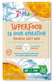 7th Heaven Superfood Maschera Viso Tessuto Bambu Con Curcuma-1