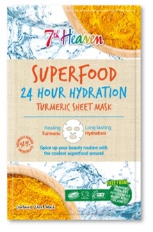 7th Heaven Superfood Maschera Viso Tessuto Bambu Con Curcuma-1