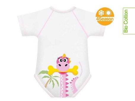 J Bimbi Body 0-36M Bio Cotton 4 Season Dinosauro Rosa-1