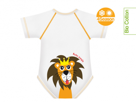 J Bimbi Body 0-36M Bio Cotton 4 Season Baby Jungle Leone-1