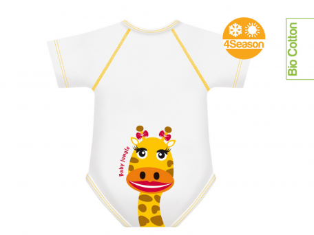 J Bimbi Body 0-36M Bio Cotton 4 Season Baby Jungle Giraffa-1