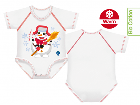 J Bimbi Body Bio Invernale Cotone Warm Pupazzo Di Neve 0-36 Mesi-2