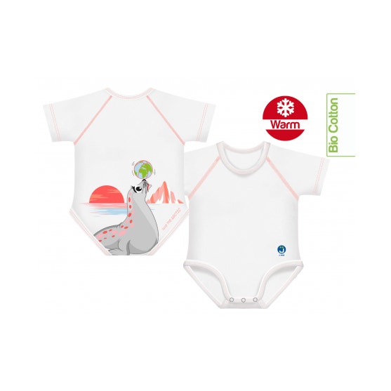 J Bimbi Body Neonato 0-36 Mesi Caldo Cotone Biologico Fantasia Foca-2